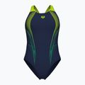 Badeanzug Damen arena Blast V Back navy/artic lime