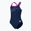Badeanzug Damen arena Logo Swim Pro navy/shocking pink 4