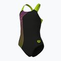 Badeanzug Kinder arena Sound Track Swim Pro Back black/artic lime 4