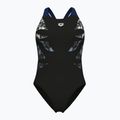 Badeanzug Damen arena Graphic V Back black/navy