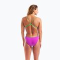 Damen-Einteiler Badeanzug Arena Lace Back Solid very fuchsia/team green 7