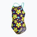 Kinder Badeanzug arena Spring Lightdrop Back plum multi/water 3