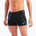Herren-Badeboxershorts arena Graphic Swim Short black/turquoise 8