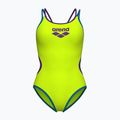 Damen-Einteiler Badeanzug arena One Double Cross Back One Piece artic lime/plum/blue cosmo