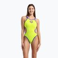 Damen-Einteiler Badeanzug arena One Double Cross Back One Piece artic lime/plum/blue cosmo 5