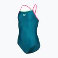 Kinder Badeanzug arena Light Drop Solid deep teel/shocking pink/verbena 3