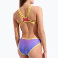 Damen-Einteiler Badeanzug arena One Shaded Print Tech One Back bright coral royal multi/soft green 9