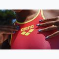 Damen-Einteiler Badeanzug arena One Shaded Print Tech One Back bright coral royal multi/soft green 13