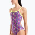 Damen-Einteiler Badeanzug arena Floral Challange Back violet multi/artic lime 4