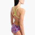 Damen-Einteiler Badeanzug arena Floral Challange Back violet multi/artic lime 5