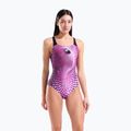 Damen-Einteiler Badeanzug arena Peacock Swim Pro Back multi pink/black