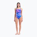 Damen-Einteiler Badeanzug arena Earth Challange Back neon blue multi/neon blue/neon blue 2