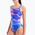 Damen-Einteiler Badeanzug arena Earth Challange Back neon blue multi/neon blue/neon blue 4