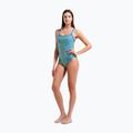 Damen-Einteiler Badeanzug arena Snake Skin Challenge blue cosmo multi/blue cosmo 6