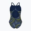 Kinder Badeanzug arena Fireflow Lightdrop Back navy/team navy yellow 2