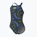 Kinder Badeanzug arena Fireflow Lightdrop Back navy/team navy yellow 3