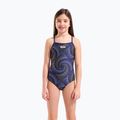 Kinder Badeanzug arena Fireflow Lightdrop Back navy/team navy yellow 5