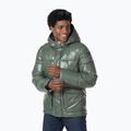 Herren Rossignol Shiny Hoodie Parka Daunenjacke Ebenholz grün