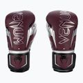 Venum Elite Evo burgunder/silberne Boxhandschuhe