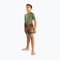 Kinder-Trainingsshorts Venum Inferno Kids Muay Thai army green/orange 2