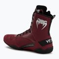 Venum Elite Boxing Schuhe Wein lees/silbernes Logo 3
