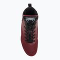 Venum Elite Boxing Schuhe Wein lees/silbernes Logo 5