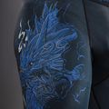 Herren-Trainingsleggings Venum Thunder Dragon Spats Black/Royal Blue 7
