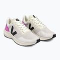 VEJA Marlin V-Knit Damen Laufschuhe Kreide/schwarz/ultraviolett 8
