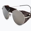 Frauen-Sonnenbrillen ROXY Blizzard 2021 shiny silver/brown leather 4