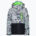 Quiksilver Mission Printed Block Kinder Snowboardjacke schwarz-weiß EQBTJ03147