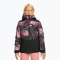 Kinder Snowboardjacke ROXY Silverwinter Girl true black pansy pansy