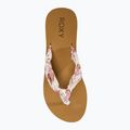 ROXY Paia V Damen Flip Flops weiß/verrückt rosa Druck 6