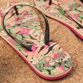 ROXY Portofino III Damen Flip Flops schwarz/rosa/kalkweich 10