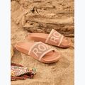 Damen ROXY Slippy Knit Weizen/Türkischer Kaffee Flip-Flops 7
