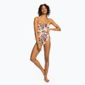 Damen-Badeanzug ROXY Printed Beach Classics Lace UP anthrazit palm song s 3