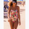 Damen-Badeanzug ROXY Printed Beach Classics Lace UP anthrazit palm song s 9