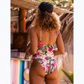 Damen-Badeanzug ROXY Printed Beach Classics Lace UP anthrazit palm song s 10