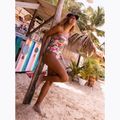 Damen-Badeanzug ROXY Printed Beach Classics Lace UP anthrazit palm song s 11