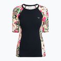 Damen-Badeshirt ROXY Lycra Bedruckte anthrazitfarbene Palme song s 6