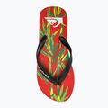 Herren Quiksilver Molokai Art II schwarz/rot/schwarz Flip Flops 5