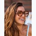 Roxy Moraira glänzende Root Beer/Rosa Sonnenbrille für Frauen 5