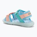 Kickers Kickjune blau/korallenrosa/grün Kindersandalen 3