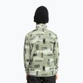 Quiksilver Kinder Snowboard Hoodie Aker Half Zip Fleece Schatten Karos Wüste Salbei 3