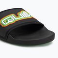 Quiksilver Herren Rivi Wordmark Slide II schwarz rasta flip-flops 7