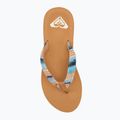 Damen ROXY Porto Raffia II blau Tiefen Flip Flops 5