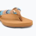 Damen ROXY Porto Raffia II blau Tiefen Flip Flops 7