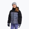 Kinder-Snowboardjacke ROXY Snowyhill Printed Puffy true black wildin out rg