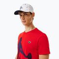 Lacoste Tennis X Novak Djokovic rote Johannisbeere Busch Shirt + Kappe Set 3