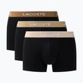 Herrenboxershorts Lacoste 5H1297 3 pack black/sisal/viennese/cookie