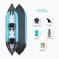 AQUADESIGN 2-Personen aufblasbares Kajak Koloa 360 cm blau/schwarz